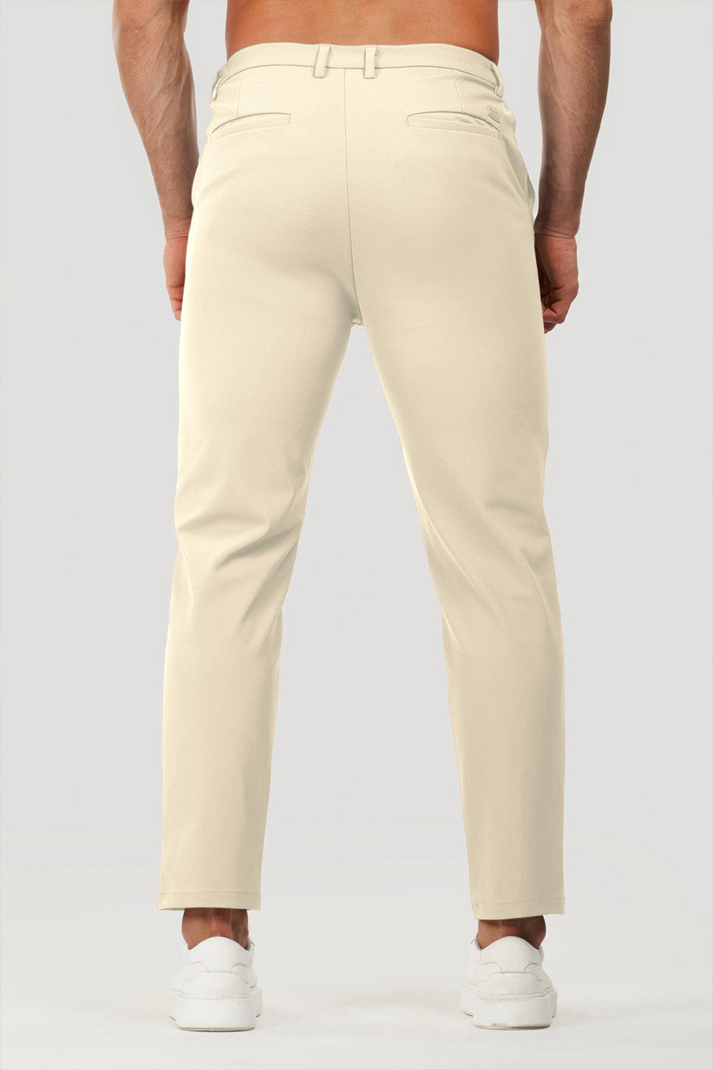Mens Slim Fit Dress Pant - Off White