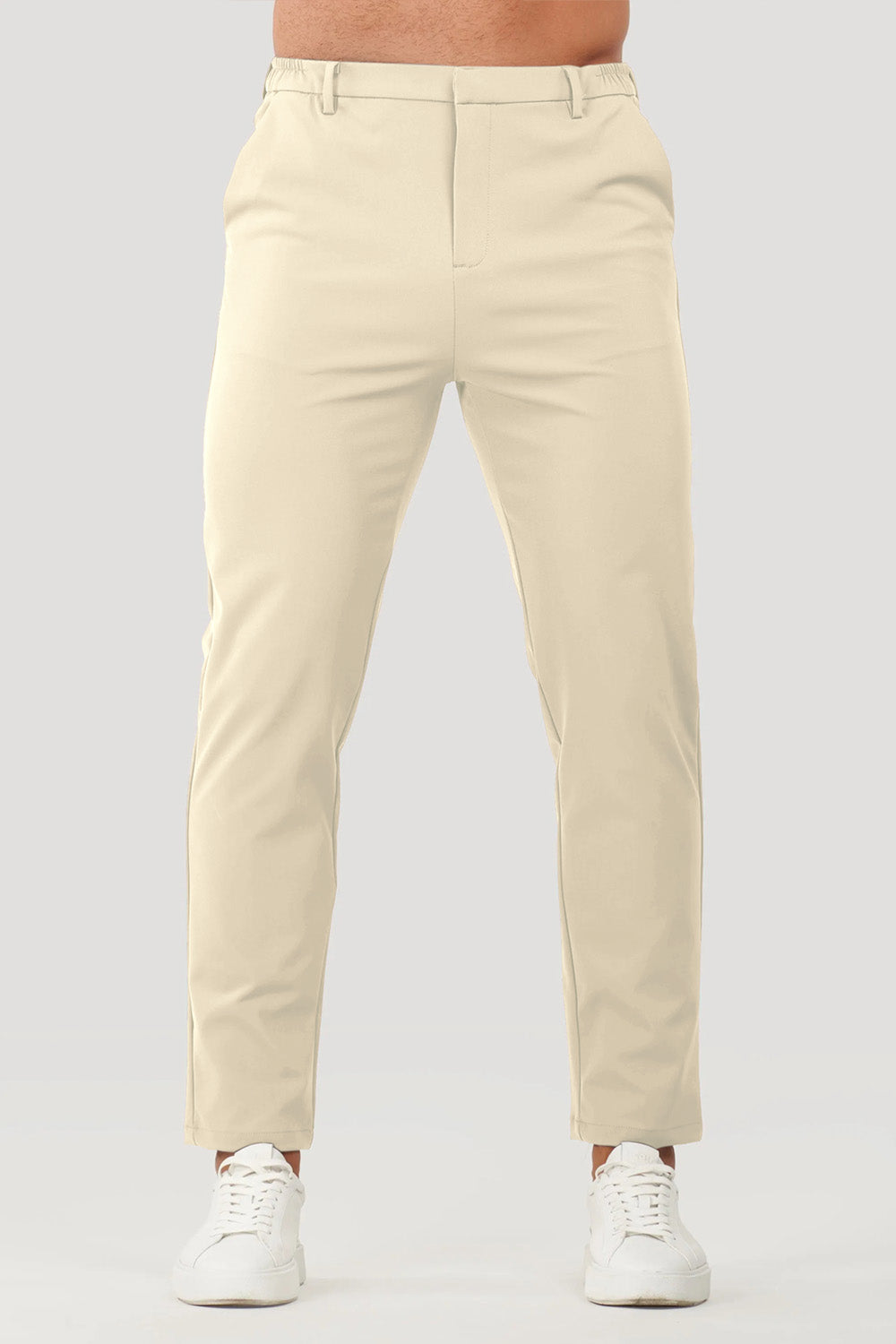 Mens Slim Fit Dress Pant - Off White