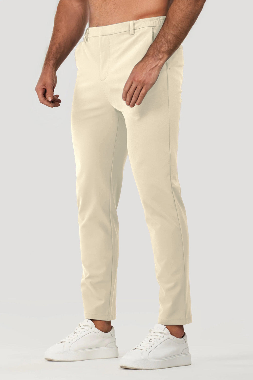 Mens Slim Fit Dress Pant - Off White