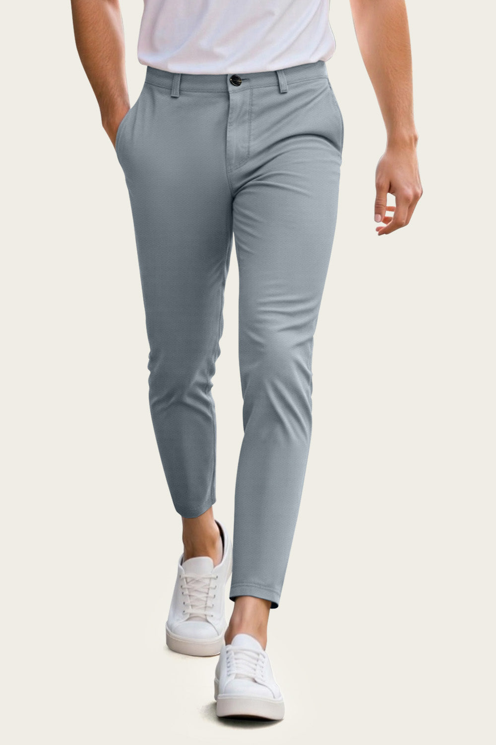Mens Chino Pant - Light Grey