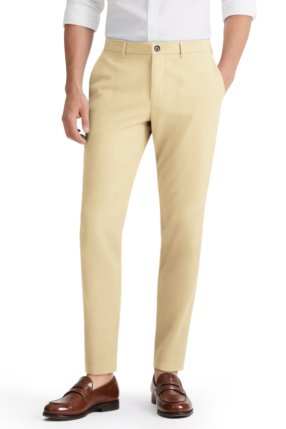 Mens Classic Fit Dress Pant - Light Khaki
