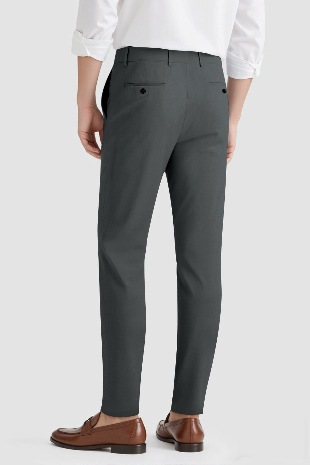 Mens Classic Fit Dress Pant - Dark Grey