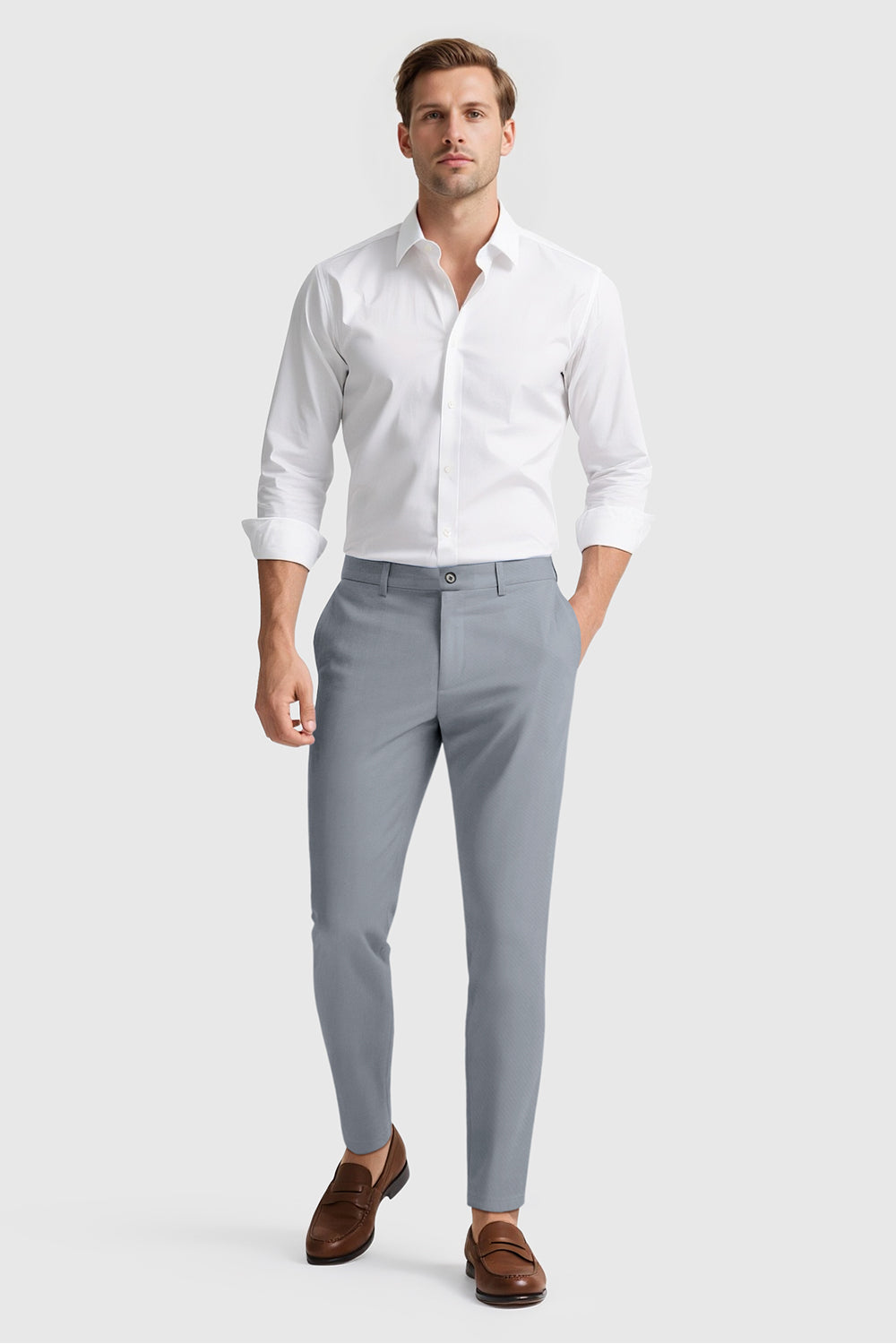 Mens Chino Pant - Light Grey