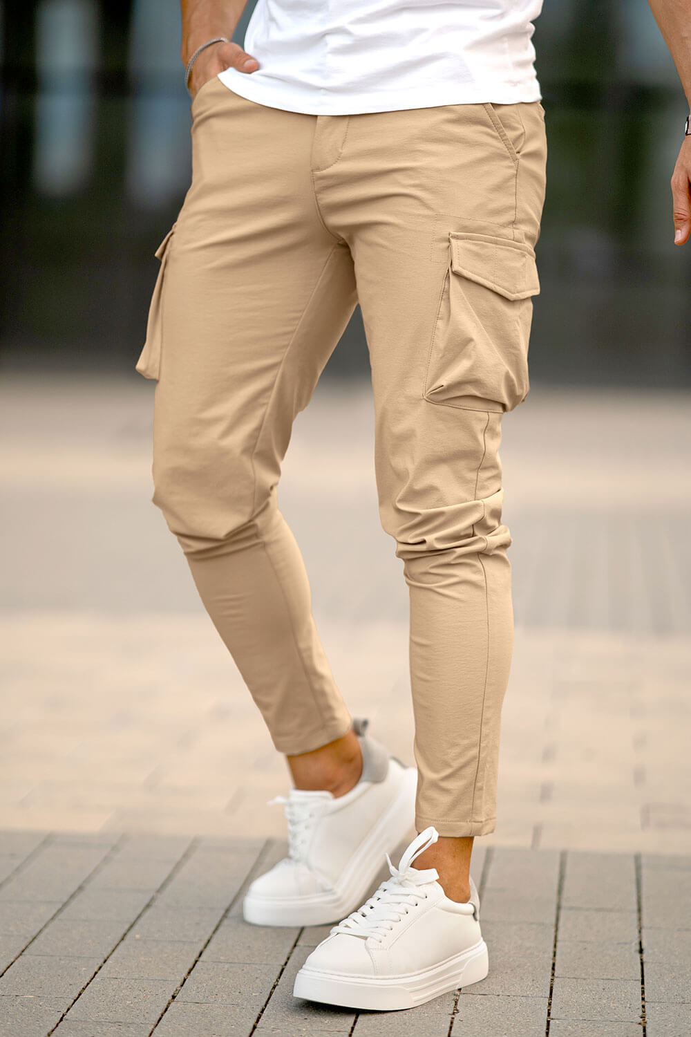 Men Casual Cargo Pant - Khaki