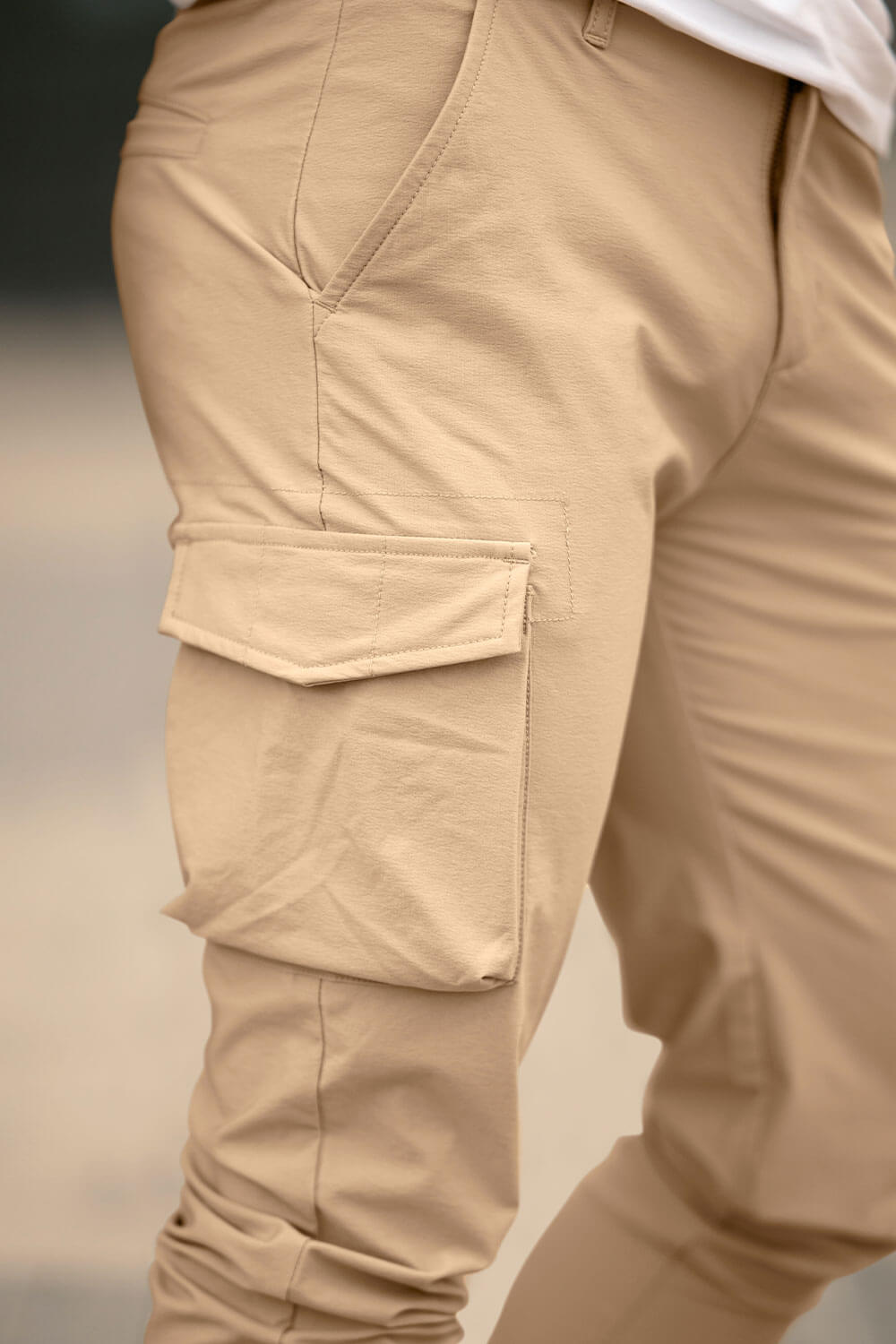 Men Casual Cargo Pant - Khaki