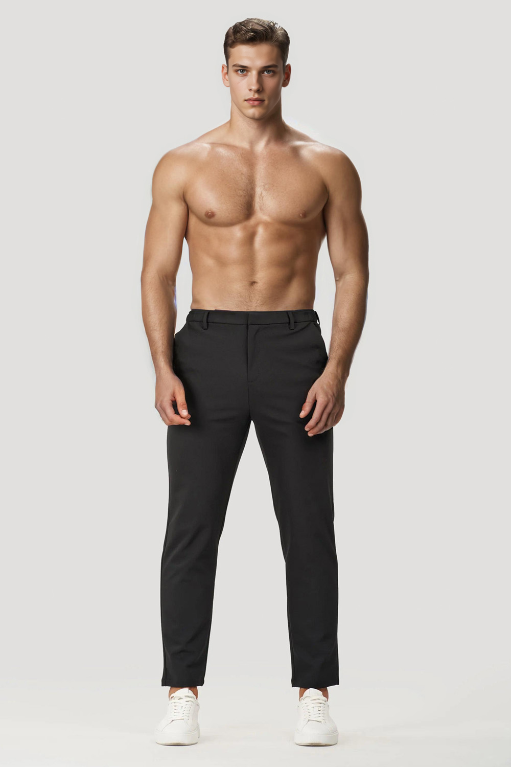 Mens Slim Fit Dress Pant - Black