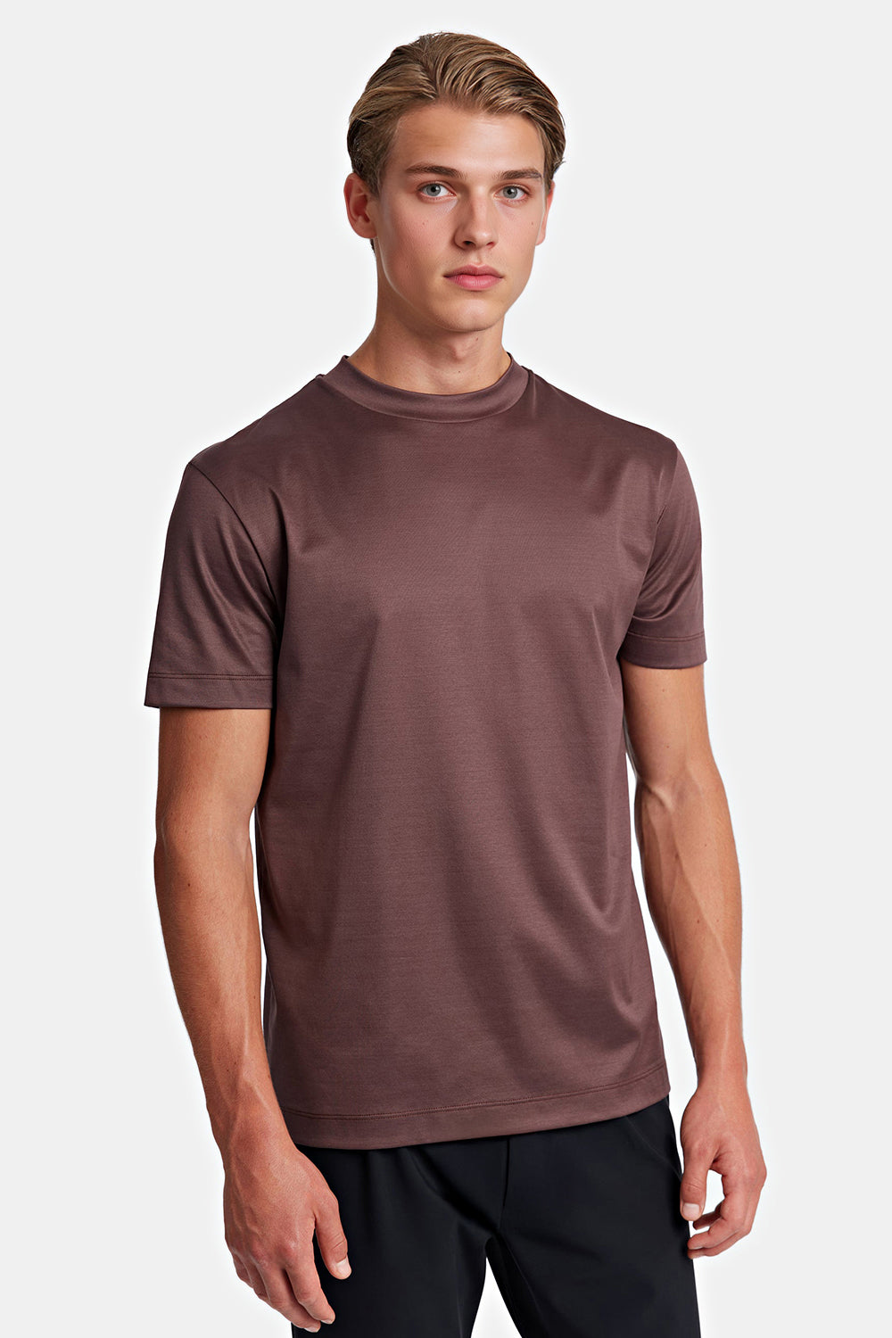 Men's Mercerized Cotton T-Shirt - Cocoa Brown