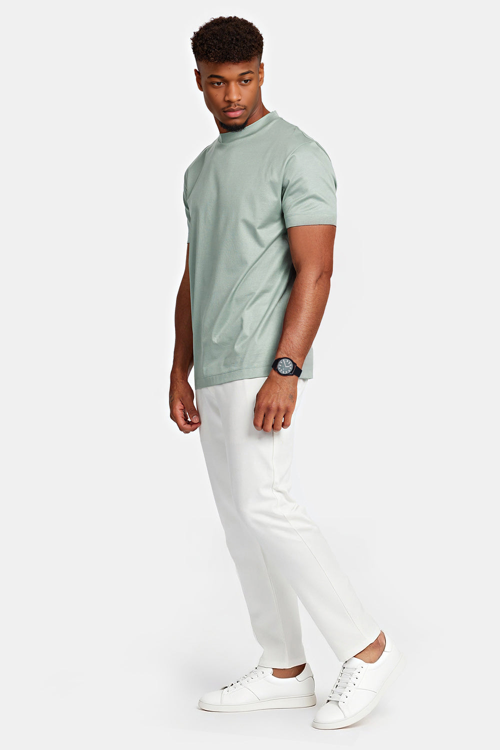Men's Mercerized Cotton T-Shirt - Light Green