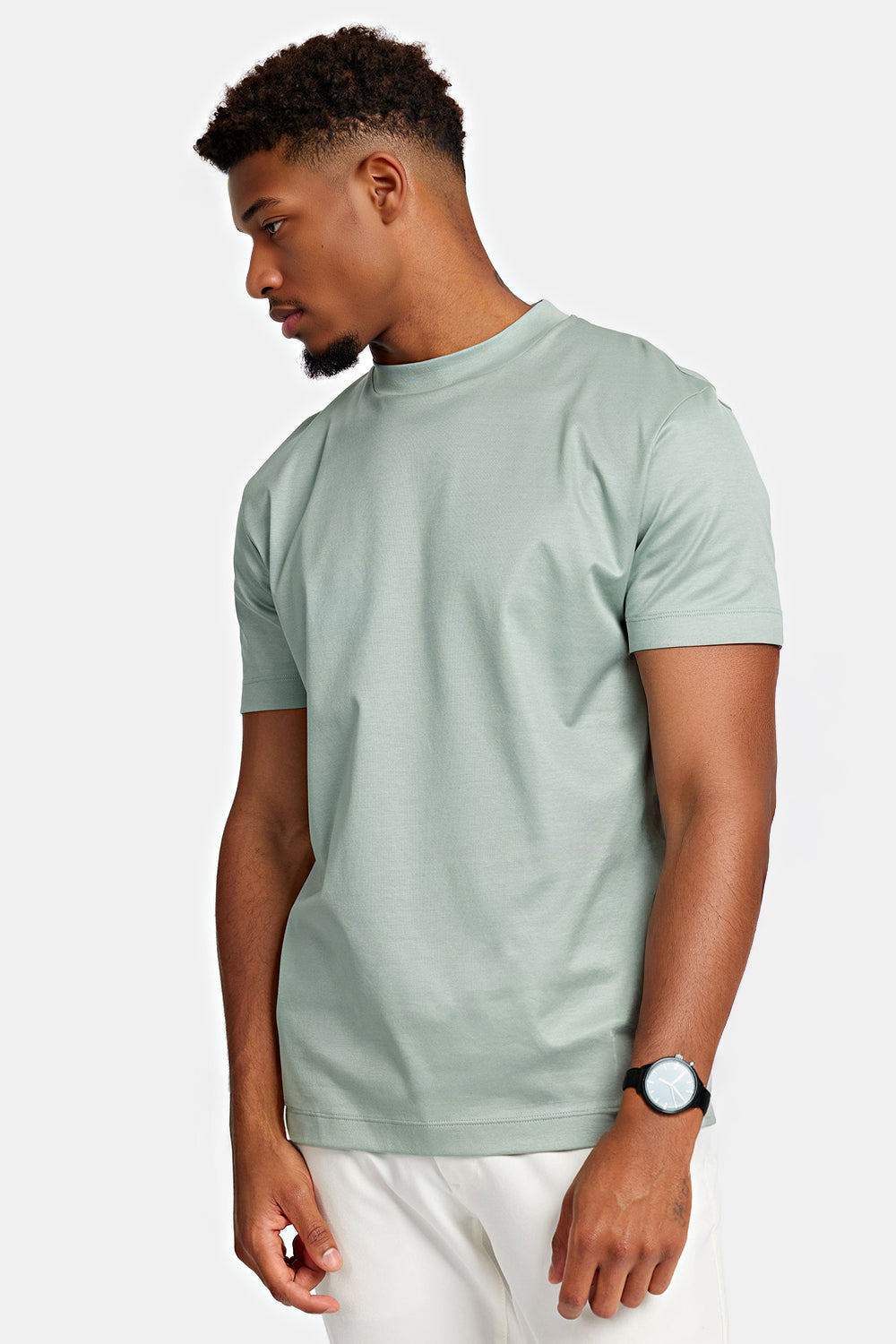 Men's Mercerized Cotton T-Shirt - Light Green