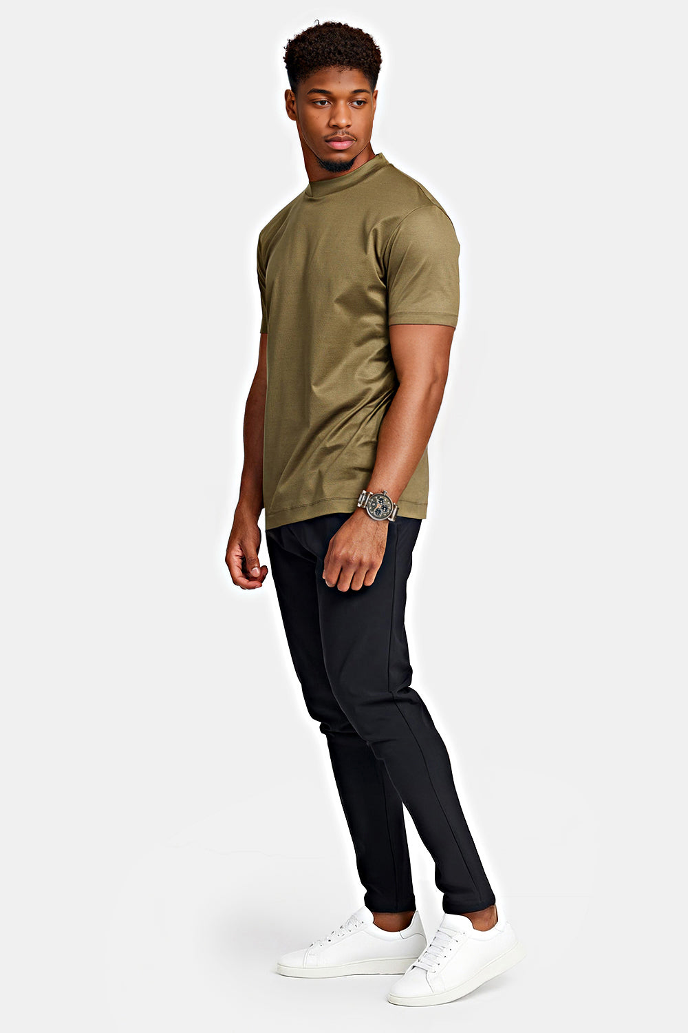 Men's Mercerized Cotton T-Shirt - Army Green