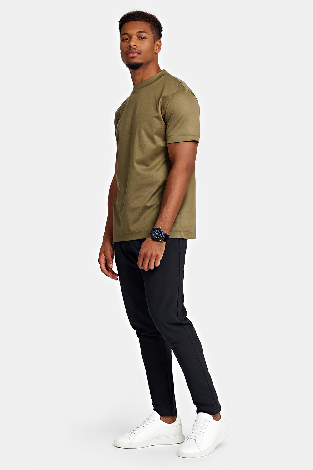 Men's Mercerized Cotton T-Shirt - Army Green
