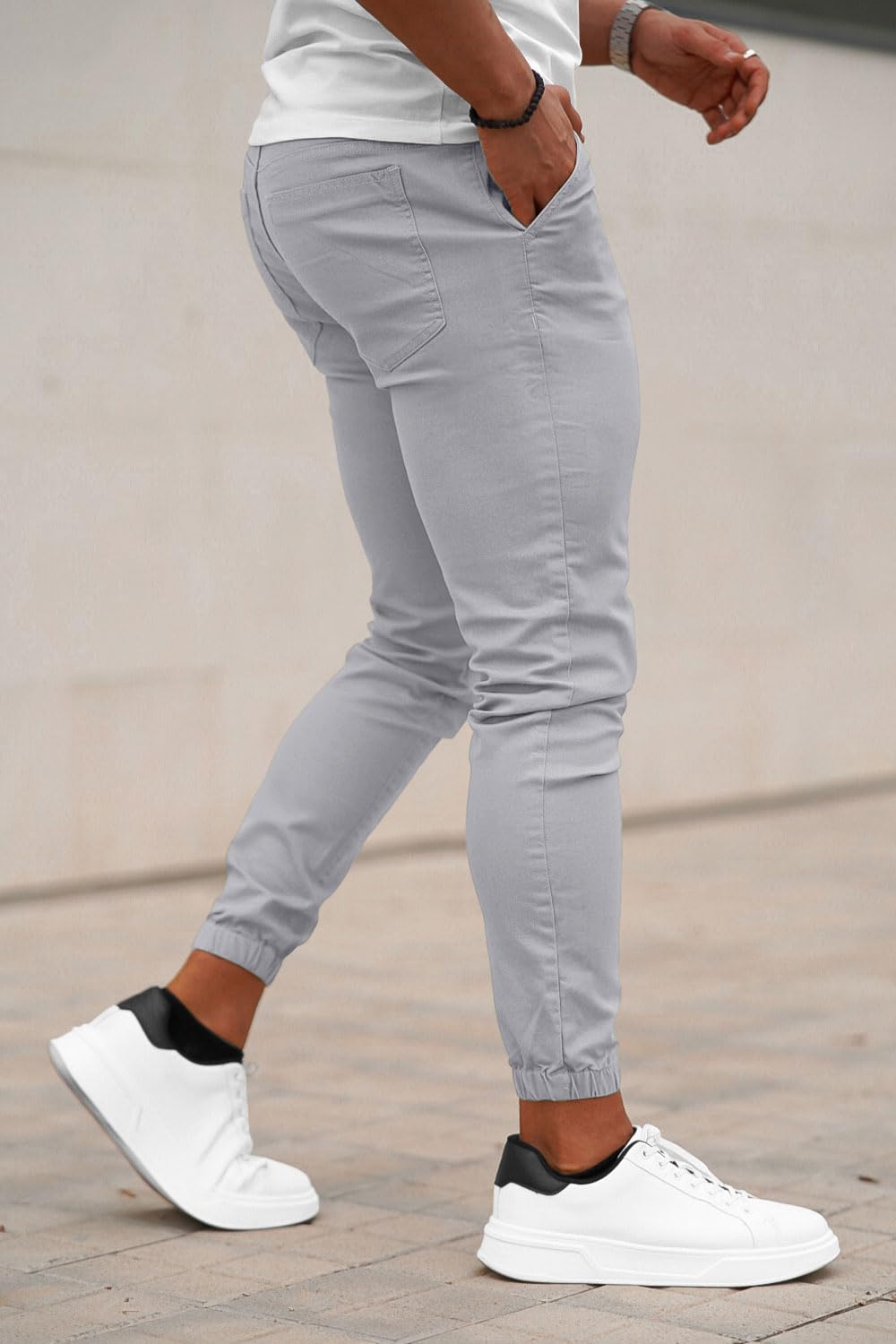 Mens Casual Stretch Pant - Grey