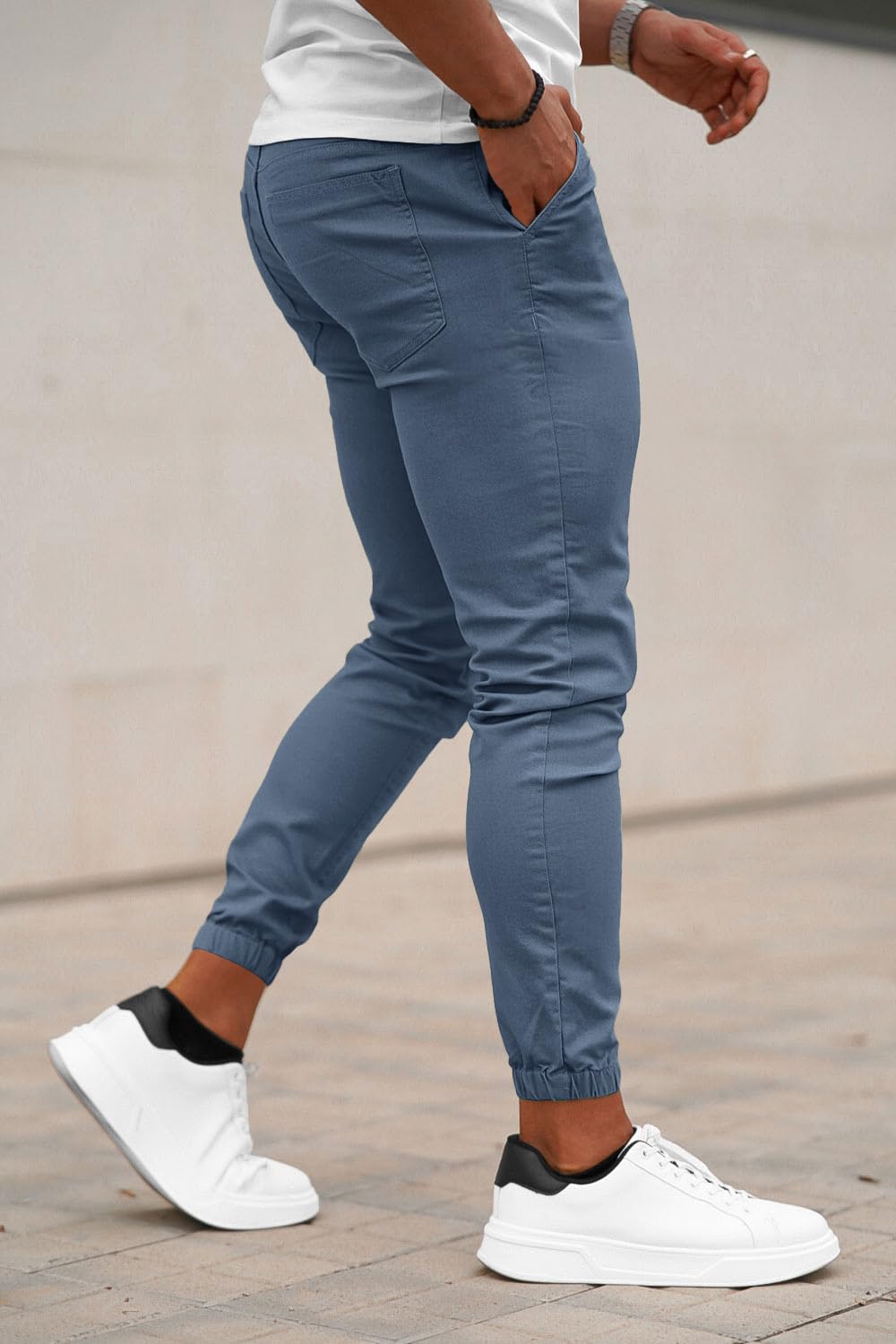 Mens Casual Stretch Pant - Blue