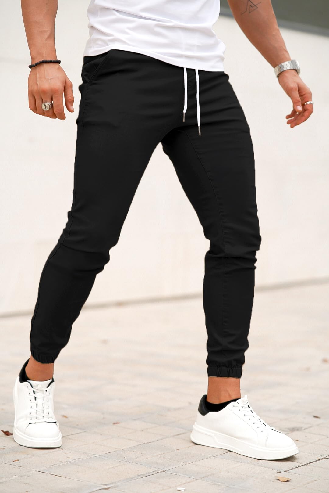 Mens Casual Stretch Pant - Black