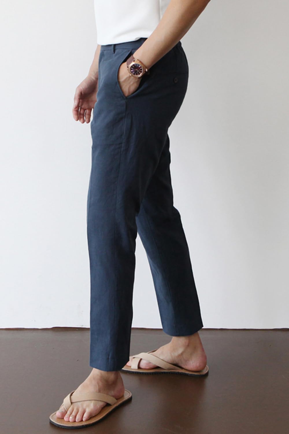 Men's Linen Lightweight Pant - Dark Blue