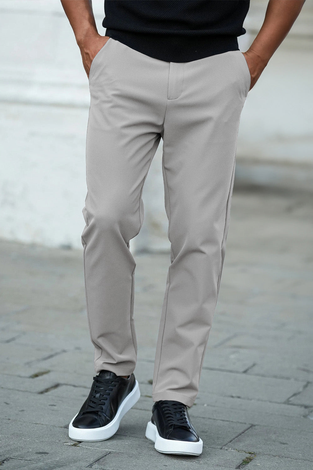 Mens Slim Fit Dress Pant - Grey