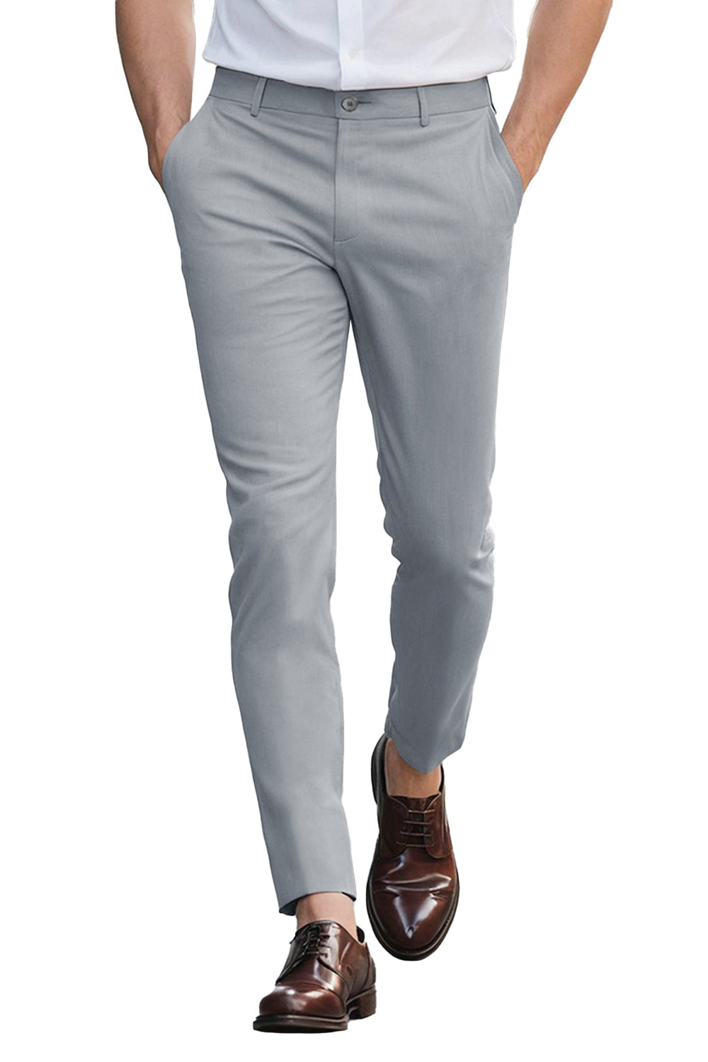 Mens Chino Pant - Light Grey