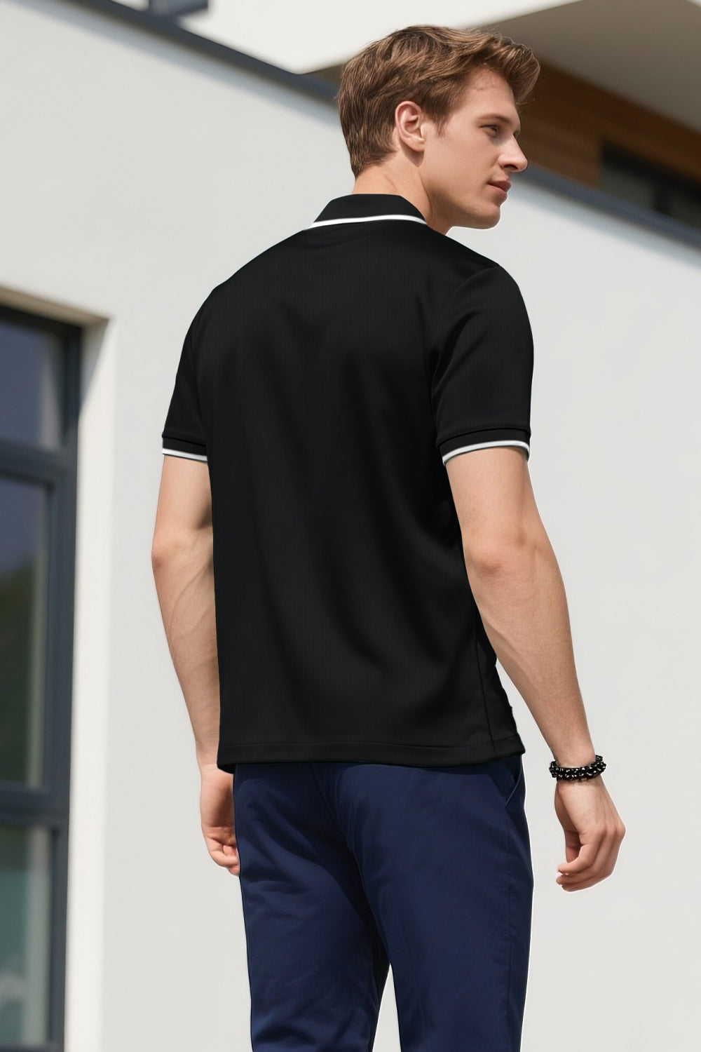 Men's High Quality Slim Fit Polo Shirt - Black