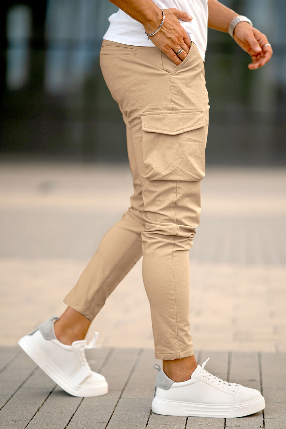 Men Casual Cargo Pant - Khaki