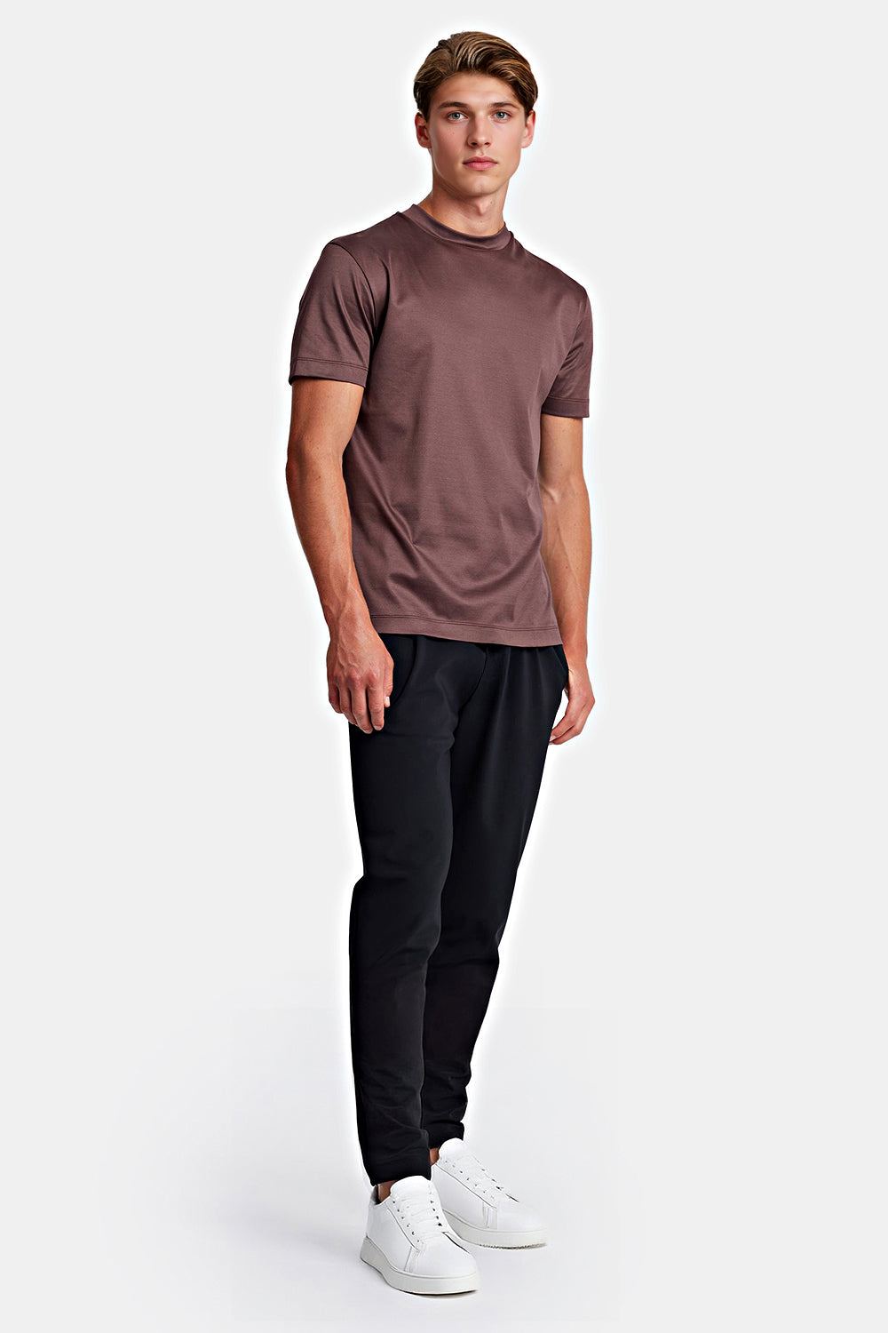 Men's Mercerized Cotton T-Shirt - Cocoa Brown