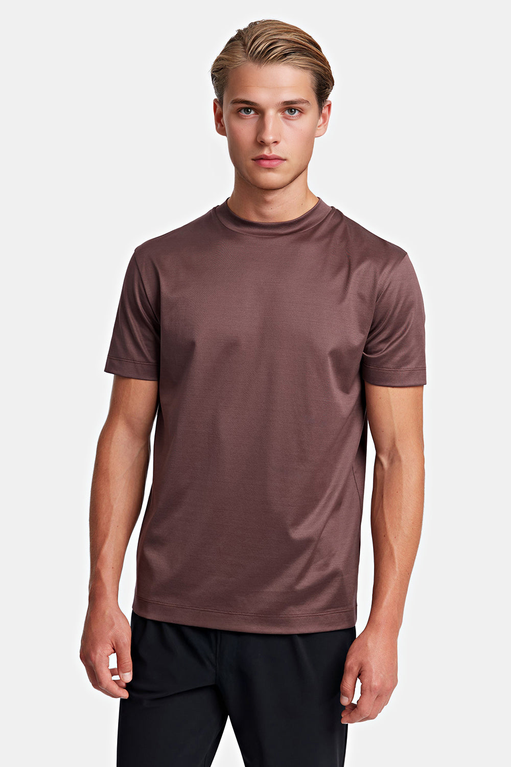 Men's Mercerized Cotton T-Shirt - Cocoa Brown