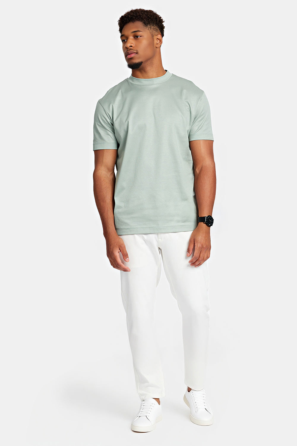 Men's Mercerized Cotton T-Shirt - Light Green