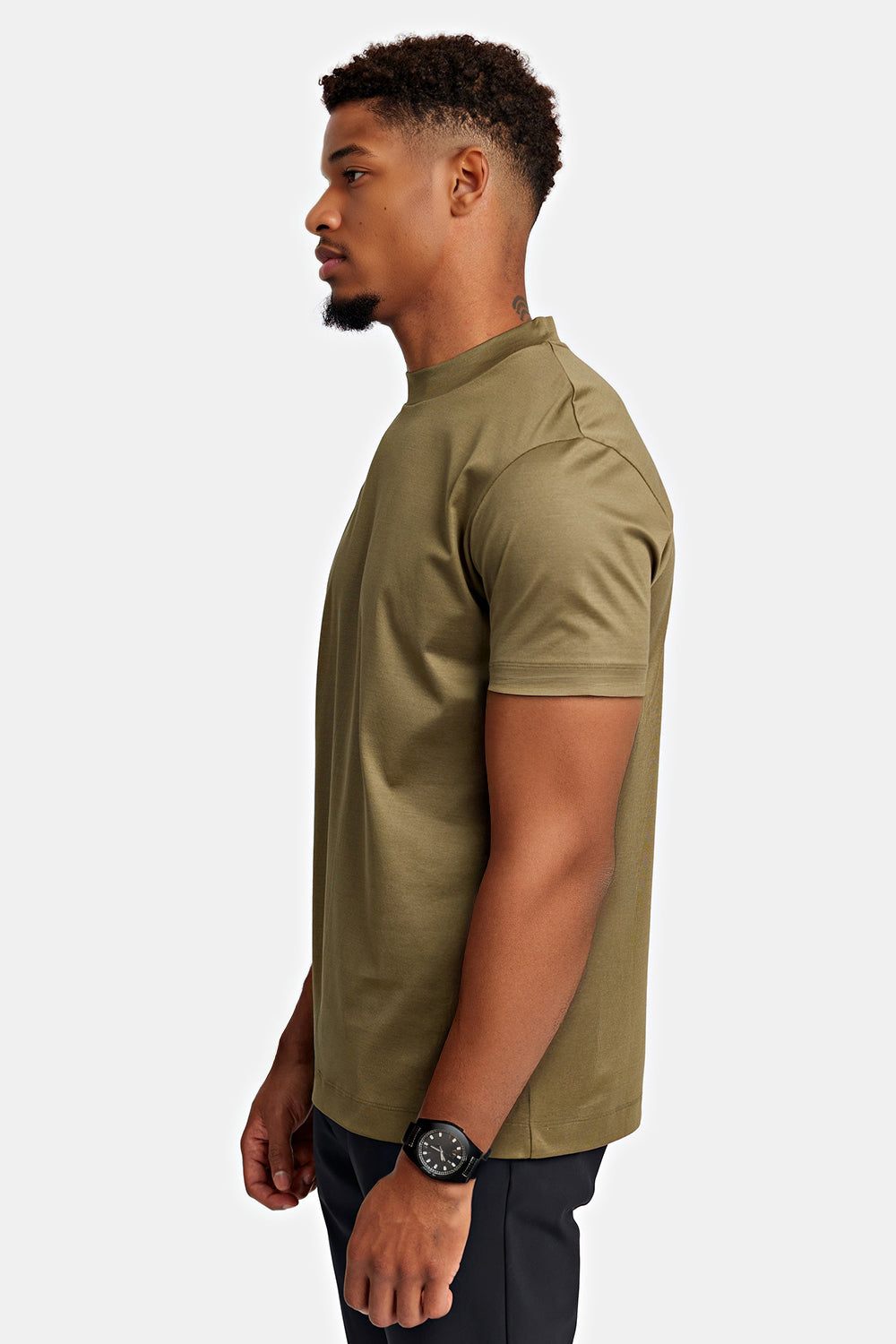 Men's Mercerized Cotton T-Shirt - Army Green