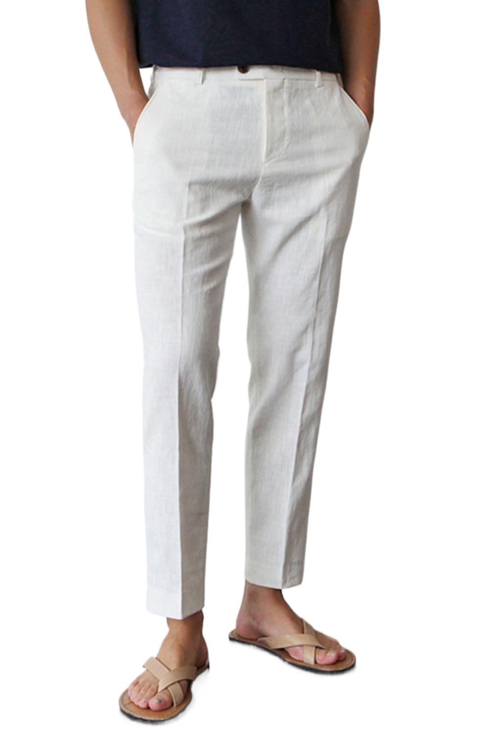 Men's Linen Lightweight Pant - White