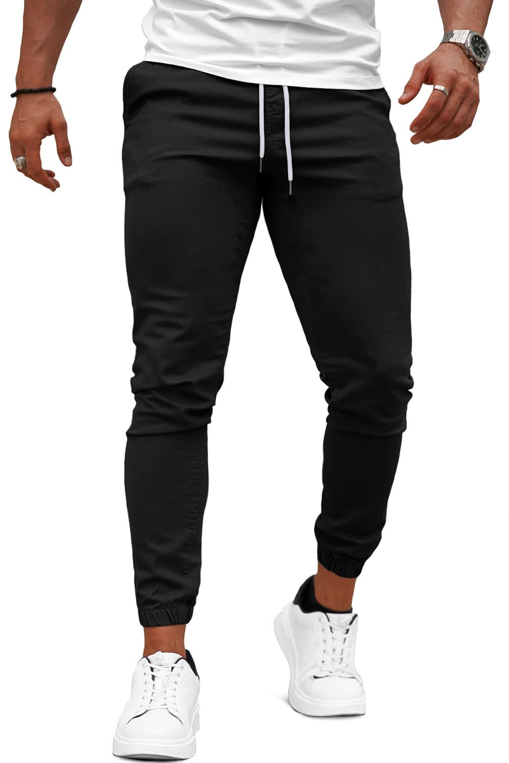 Mens Casual Stretch Pant - Black
