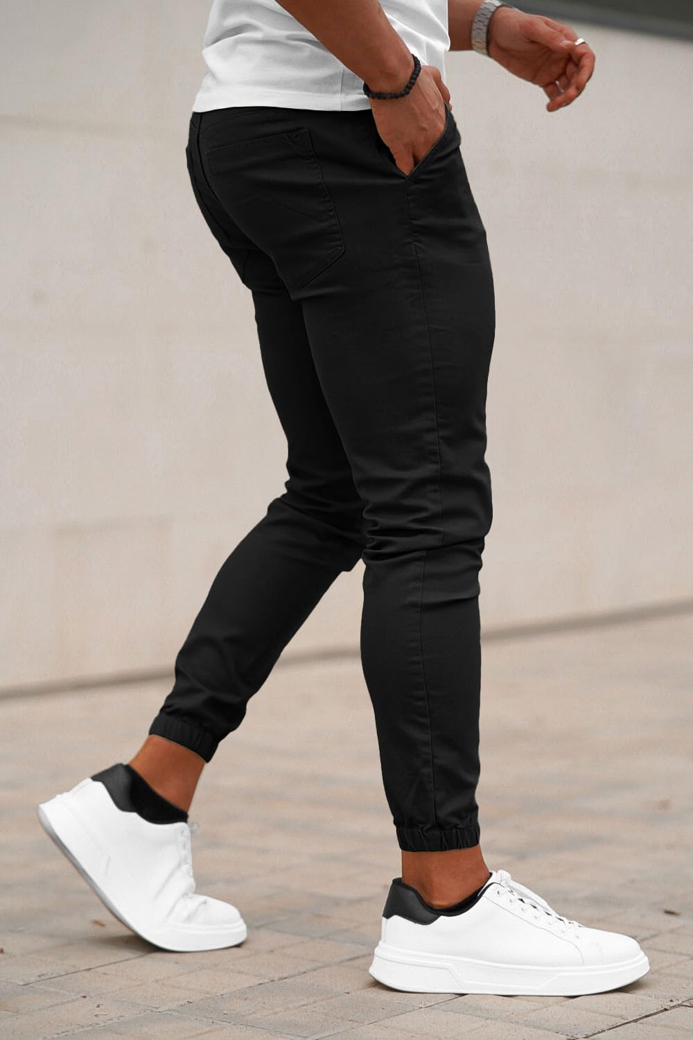 Mens Casual Stretch Pant - Black