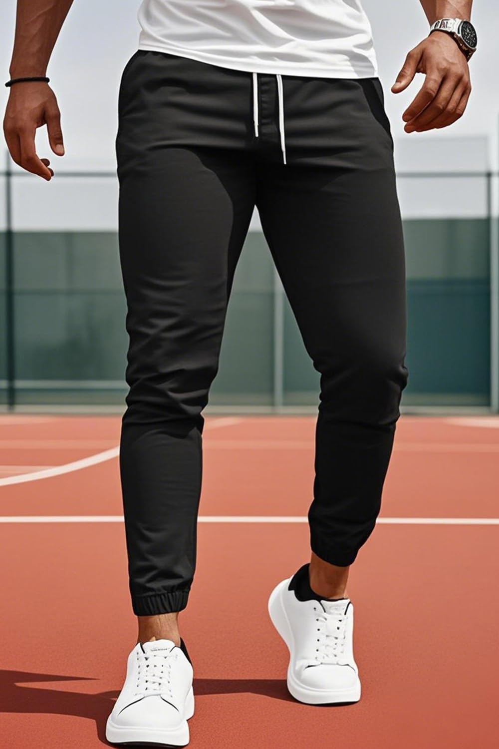 Mens Casual Stretch Pant - Black