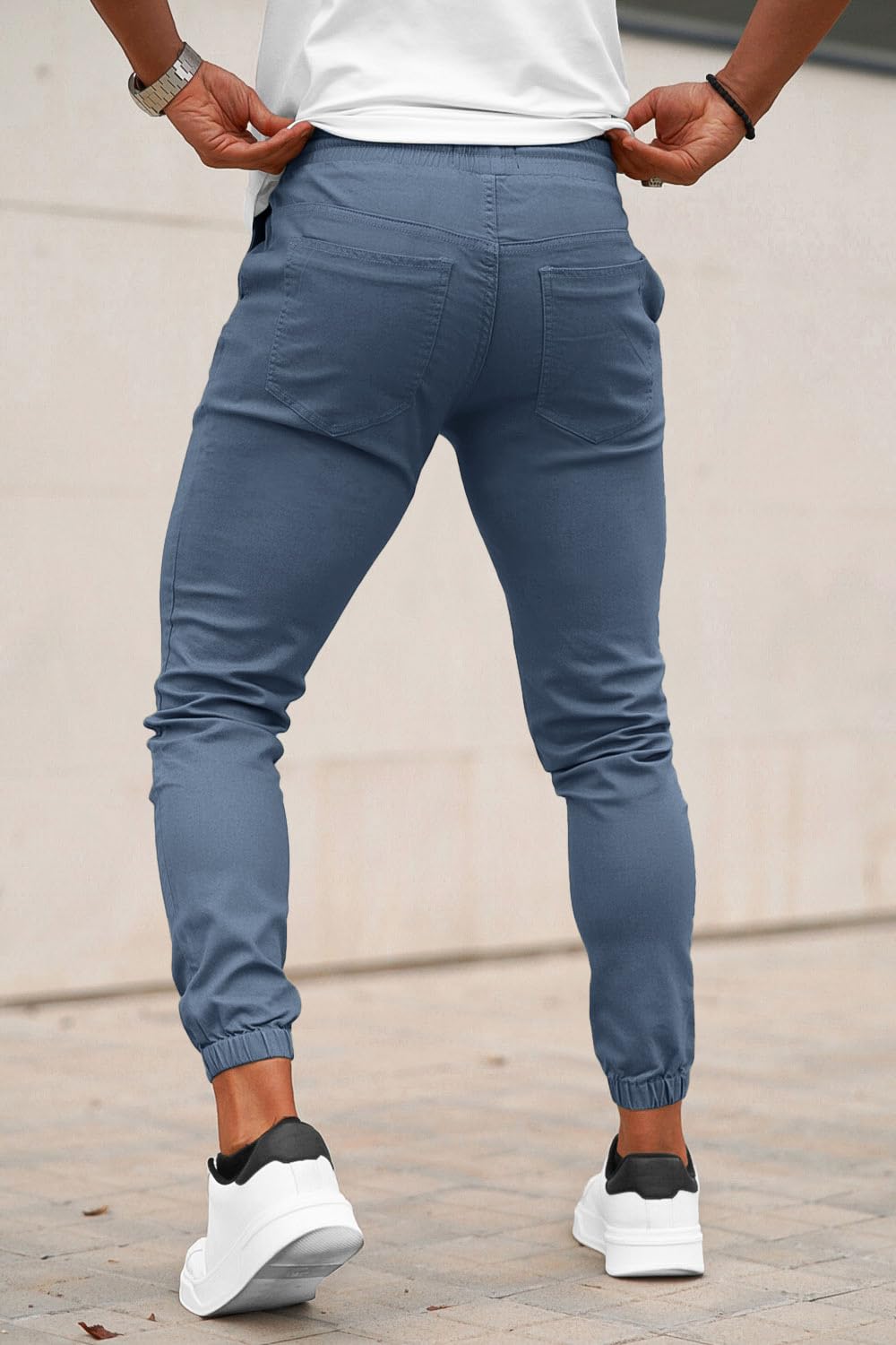 Mens Casual Stretch Pant - Blue