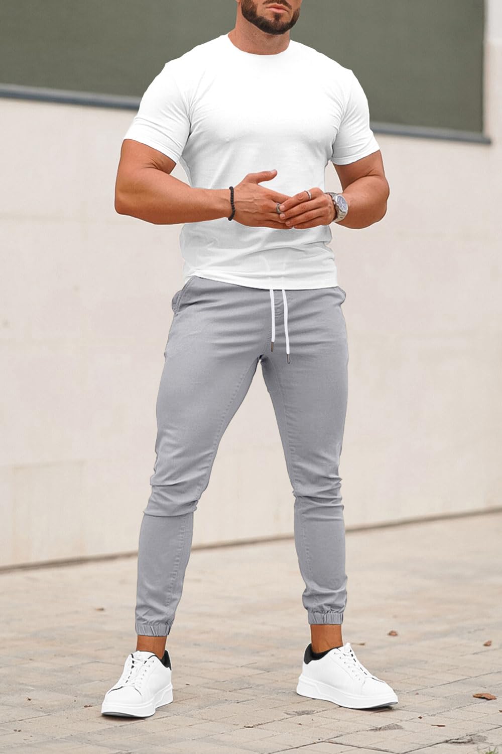 Mens Casual Stretch Pant - Grey
